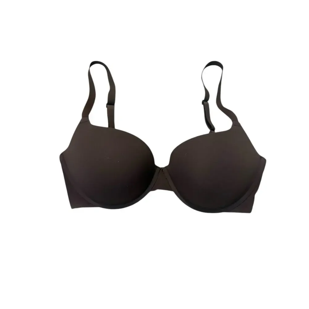 Lot (2) SKIMS Fit Everybody Push Up Bra 36D‎ Bronze Cocoa Neutral Demi EUC - Picture 9 of 9